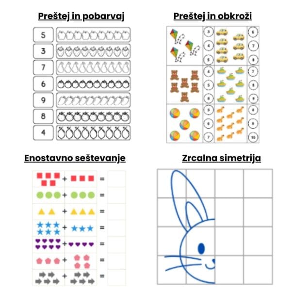 Zabavne matematične aktivnosti: logika, štetje, vzorci (PDF-140 strani) - slika 3