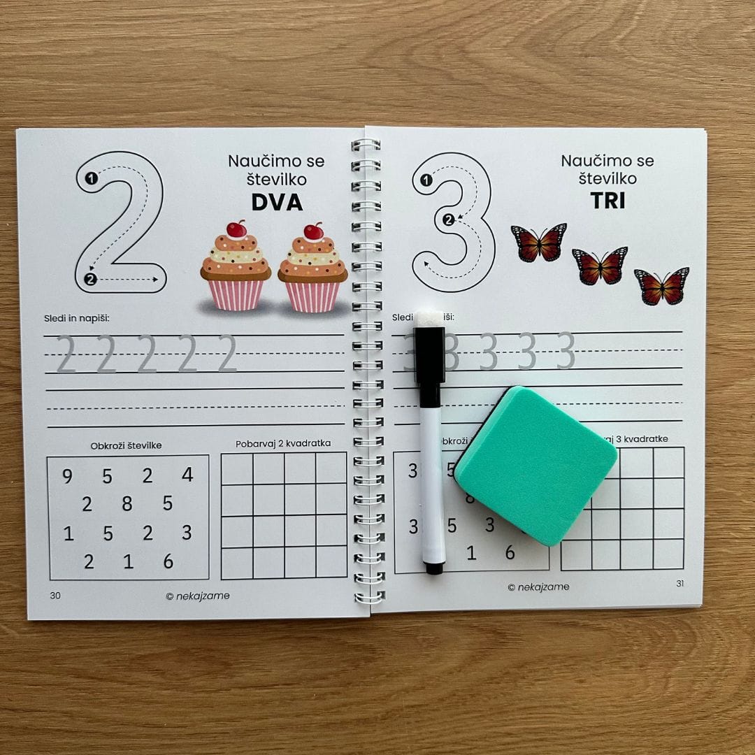 2x Piši-Briši - osnove pisanja in matematike