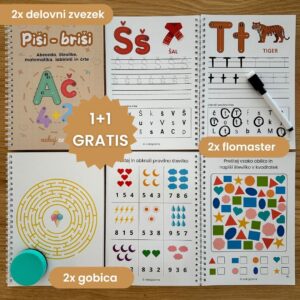 PIŠI–BRIŠI delovni zvezek 1+1 GRATIS