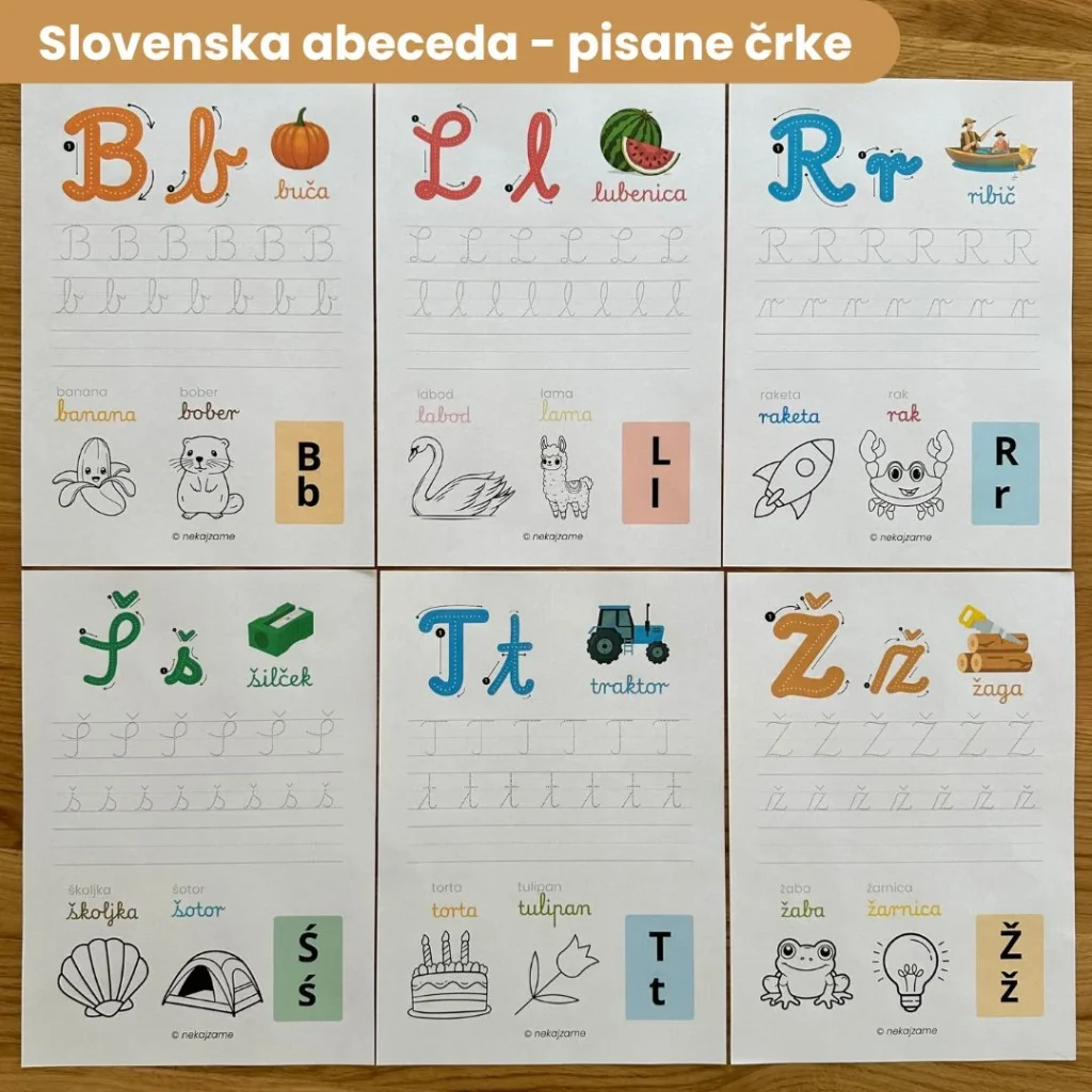 slovenske pisane črke, križanke, uganke, anagrami 