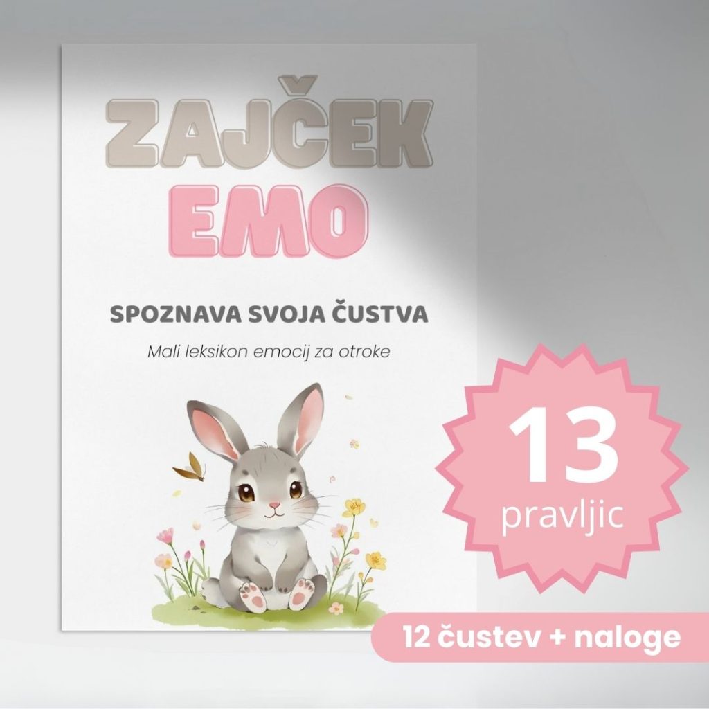 Zajček Emo spoznava svoja čustva - leksikon čustev za otroke