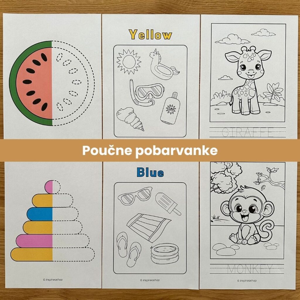 Angleščina za najmlajše - angleško slovenske vaje: abeceda, številke, barve, oblike, živali, sadje, glagoli (PDF 170 strani)