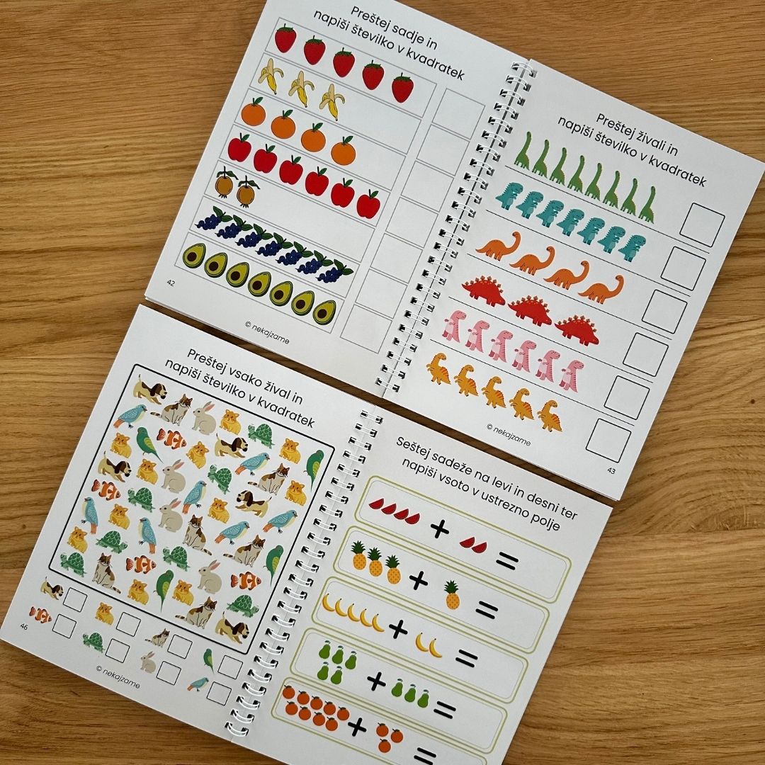 PIŠI–BRIŠI delovni zvezek po Montessori metodi
