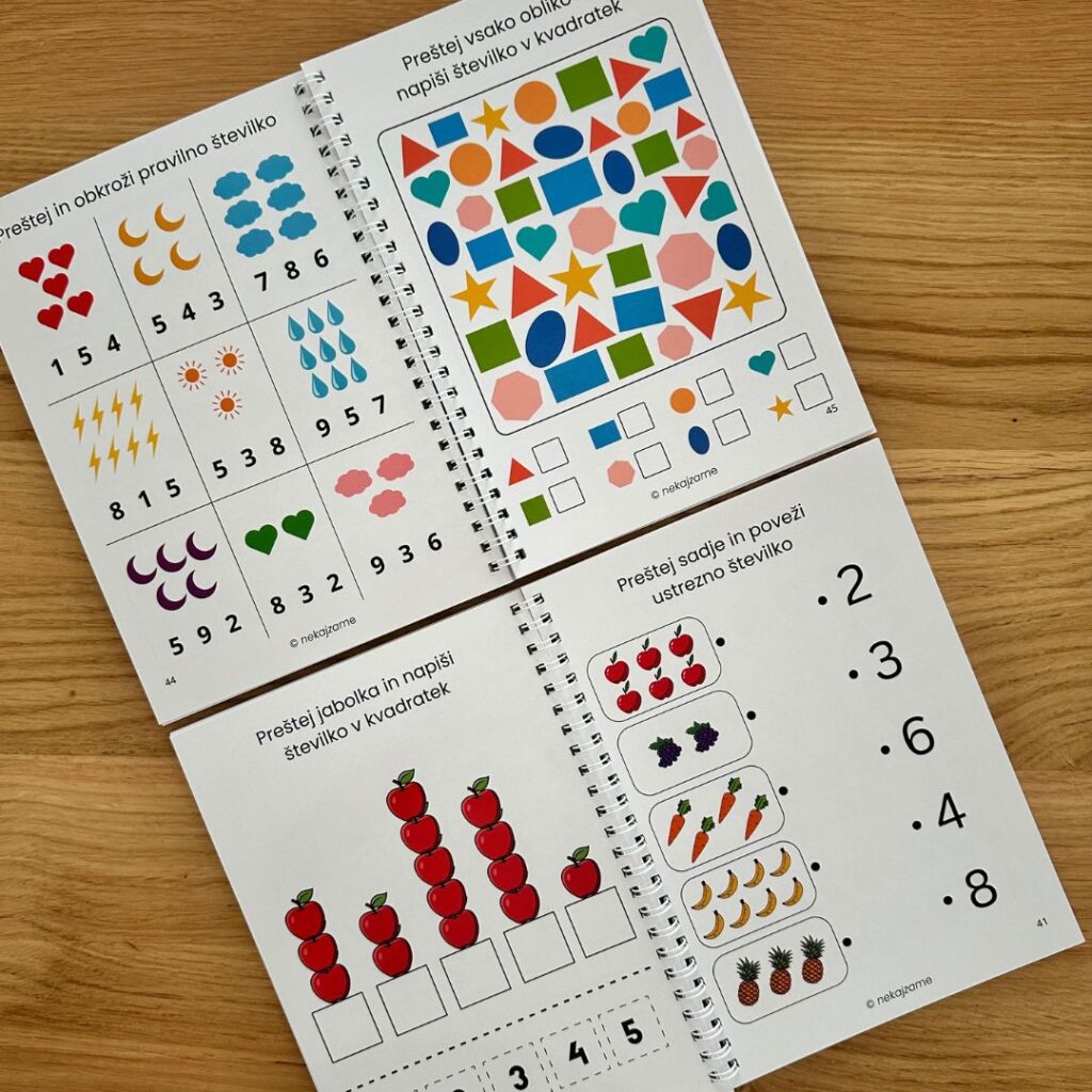 PIŠI–BRIŠI delovni zvezek po Montessori metodi