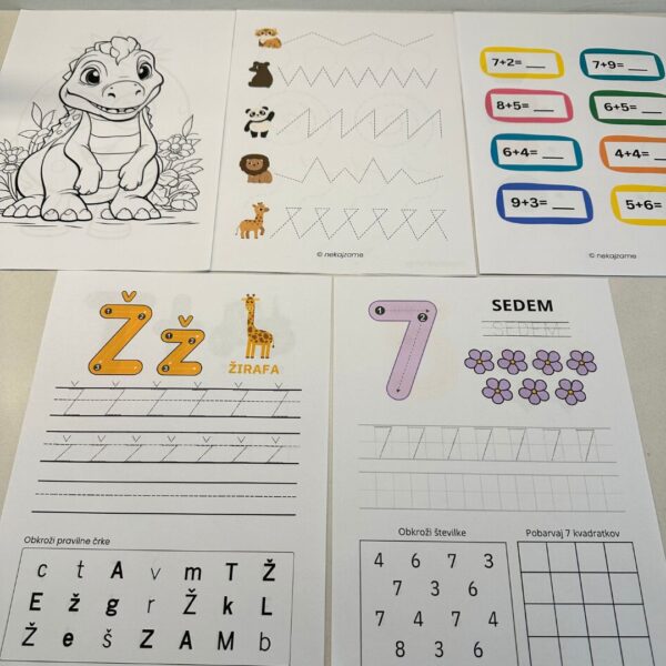 Montessori paket + angleščina za najmlajše (PDF 200 + 170 strani) 