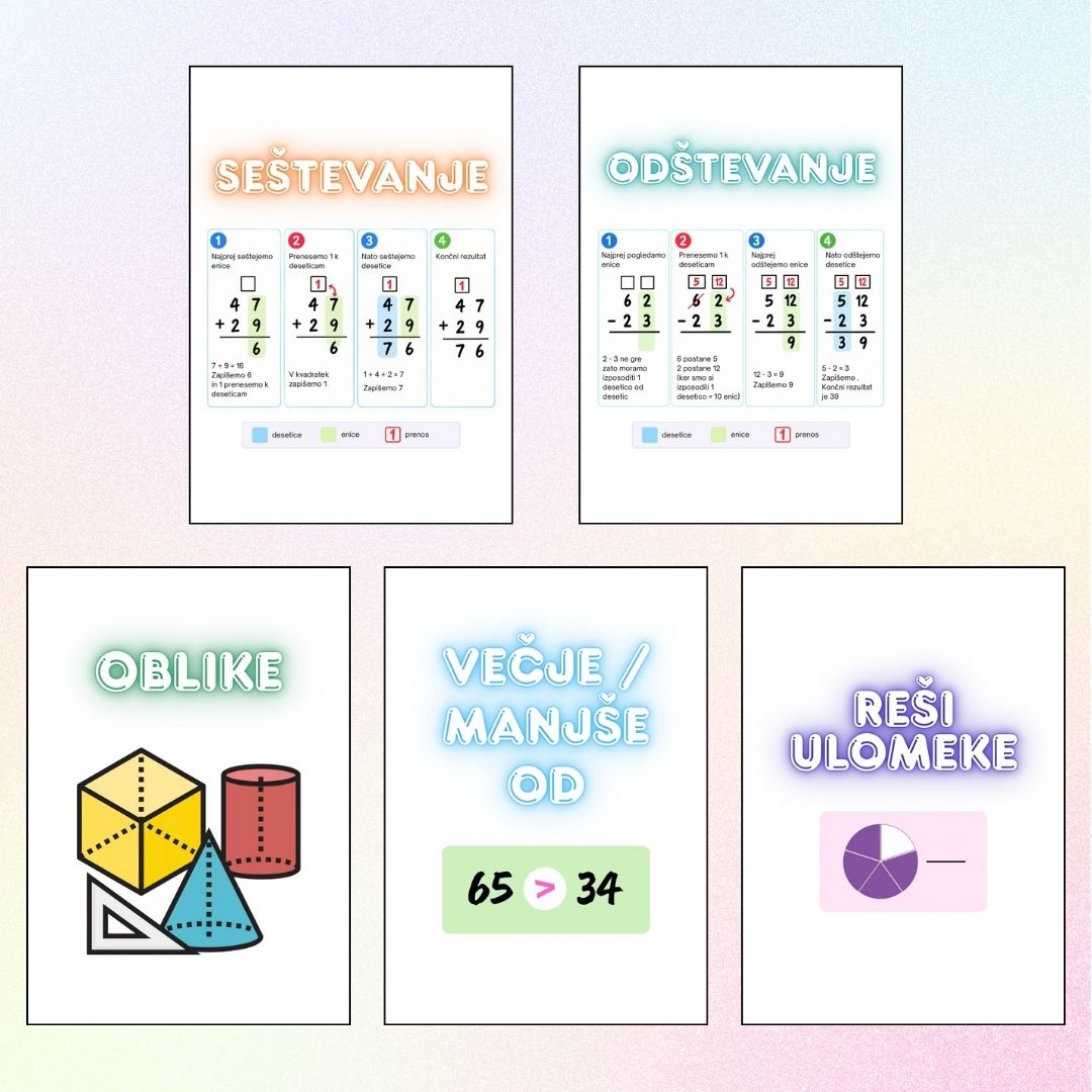 Matematika za 2. razred – vaje in naloge (7–9 let)