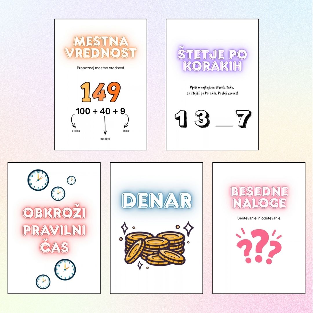 Matematika za 2. razred – vaje in naloge (7–9 let)